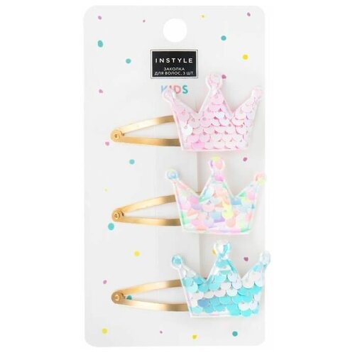 Набор детских заколок для волос клик клак 3 шт