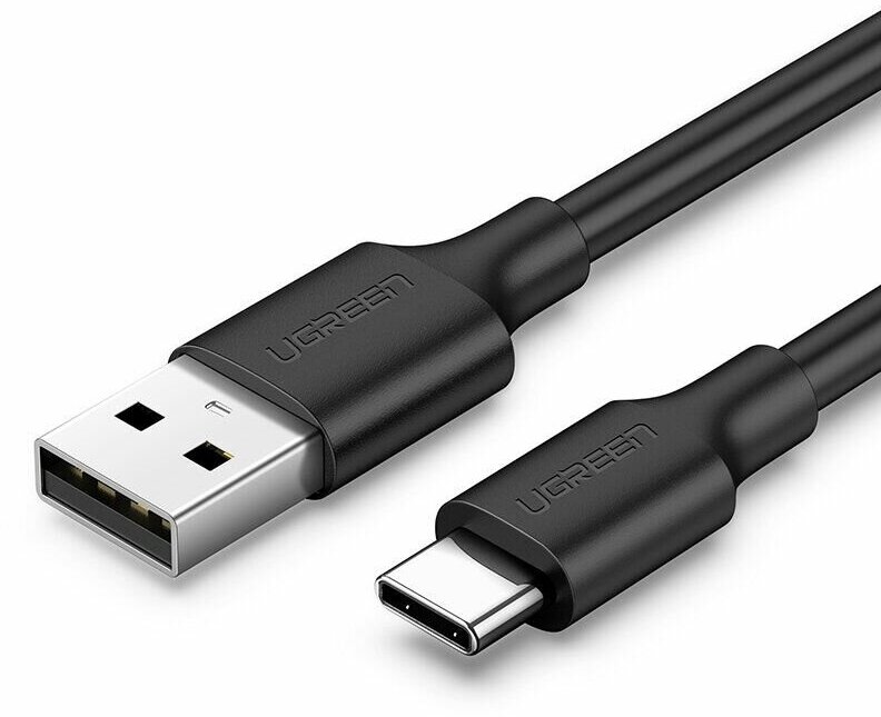 Кабель UGREEN US287 (60116) USB-A 2.0 to USB-C Cable Nickel Plating. 1 м. черный