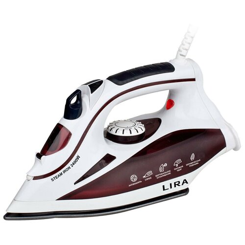 Утюг электрический LIRA LR 0604 Пподошва с керамическим покрытием мощ2400Вт 143300₽
