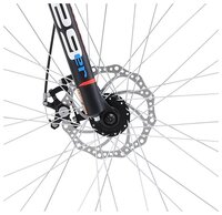 Горный (MTB) велосипед STARK Hunter 29.2 D (2018) чёрный/оранжевый/голубой 18" (требует финальной сб