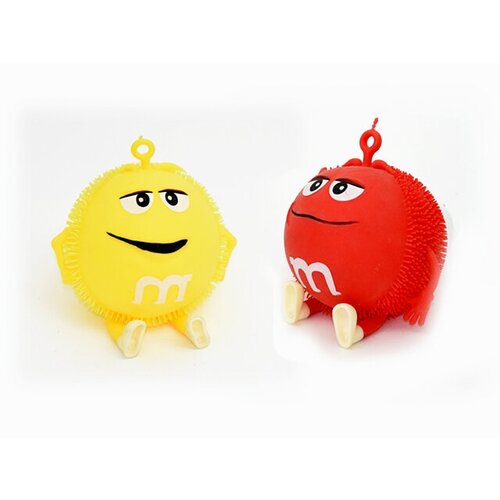 Набор M&M's 2 игрушки светяшки антистресс 15 см, красный и желтый