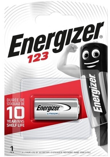Элемент питания Energizer CR123A Lithium бл 1
