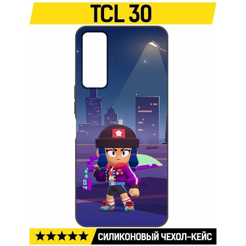 Чехол-накладка Krutoff Soft Case Brawl Stars - Героиня Биби для TCL 30 черный чехол накладка krutoff soft case brawl stars героиня биби для oppo a17 черный