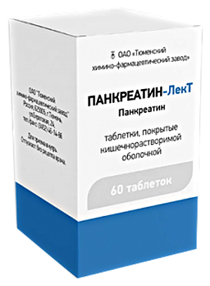 Панкреатин-ЛекТ таб. п/о кш/раств. №60 (банка)