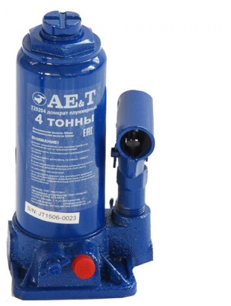 Домкрат бутылочный гидравлический AE&T T20204 (4 т)