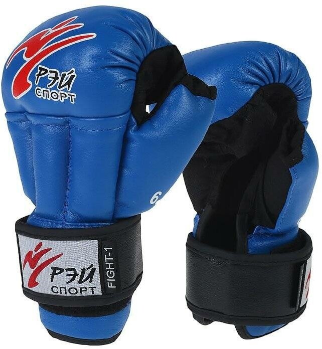 С4ИХ12 Перчатки для Рукопашного боя FIGHT-1, 12oz, искожа, р. M (цвет синий)