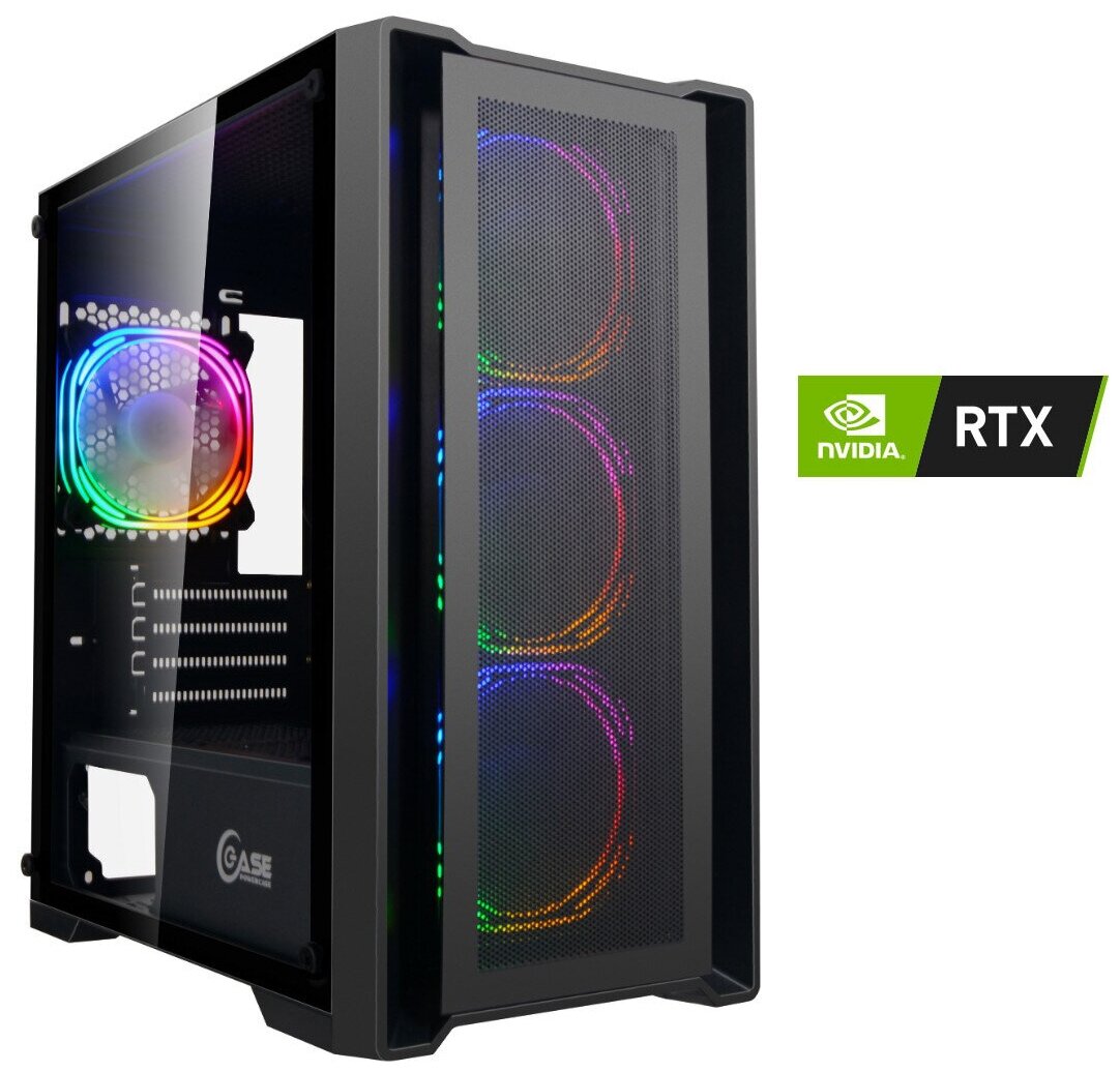 Игровой компьютер CyberNote 25_2 (Intel Core i5-10400F 2.9ГГц, DDR4 32Гб, SSD 256Гб, HDD 1Тб, NVidia GeForce RTX3050 8Гб, Win10Pro)