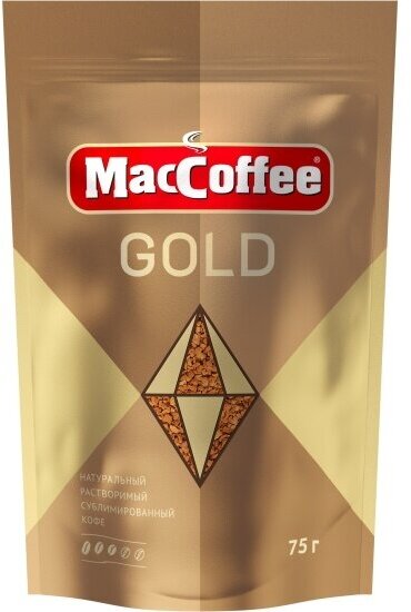 Кофе растворимый Maccoffee Gold сублимированный 75 г