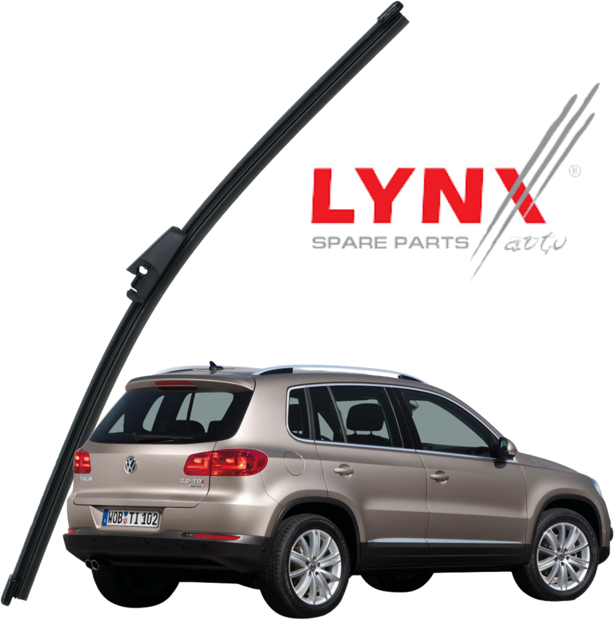 Дворник задний VW Volkswagen Tiguan (1) NF / Фольксваген Тигуан 2006-2009 2010 2011 2012 2013 2014 2015 2016 2017 Щетка стеклоочистителя задняя, 330мм