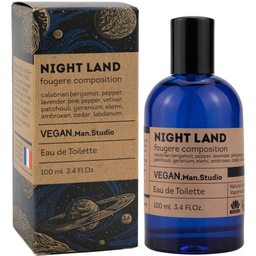 Туалетная вода мужская Vegan Man Studio Night Land, 100 мл туалетная вода vegan love studio туалетная вода мужская night land