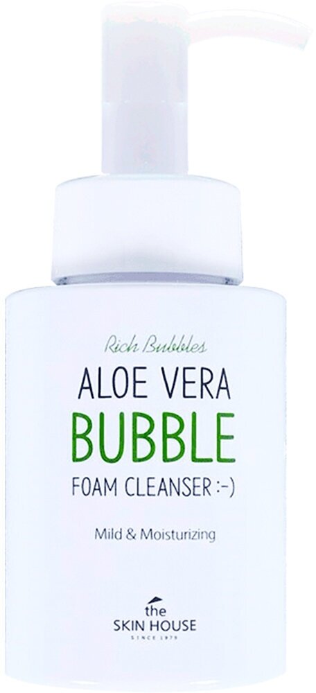Пенка для умывания с экстрактом алоэ The Skin House Aloe Vera Bubble Foam Cleanser, 300мл - фото №9