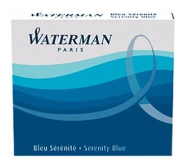 Картридж Waterman International 52012 (cws0110950) синие чернила для ручек перьевых (6шт) CWS0110950 .