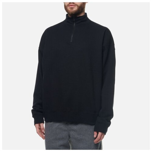 Мужская толстовка SOPHNET. Albini Cotton Cashmere Half-Zip Super Baggy чёрный, Размер L