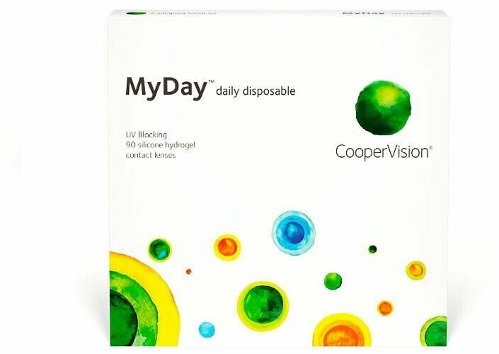 "Контактные линзы CooperVision MyDay Daily Disposable (90 линз) +0.75 R 8.4, однодневные, прозрачные"