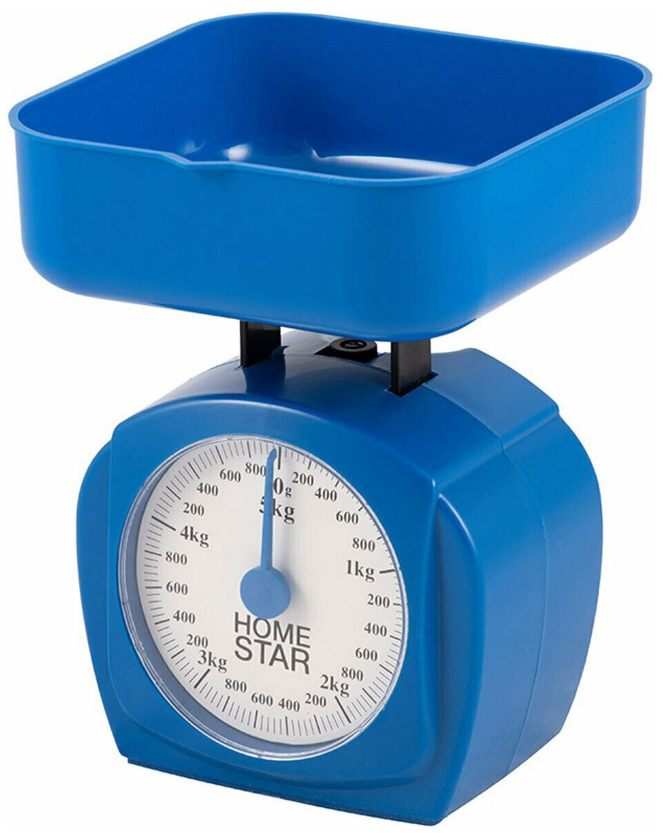 Весы кухонные механические "HOMESTAR" HS-3005М, 5 кг, цвет синий / весы / весы кухонные