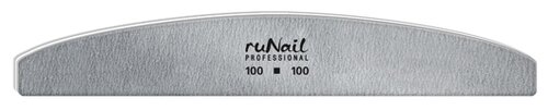 Runail Профессиональная пилка для искусственных ногтей, 100/100 грит, 10 шт., серый