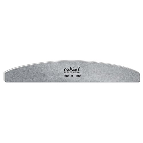 Runail Профессиональная пилка для искусственных ногтей, 100/100 грит, 10 шт., серый runail профессиональная пилка для искусственных ногтей серая овал 100 100