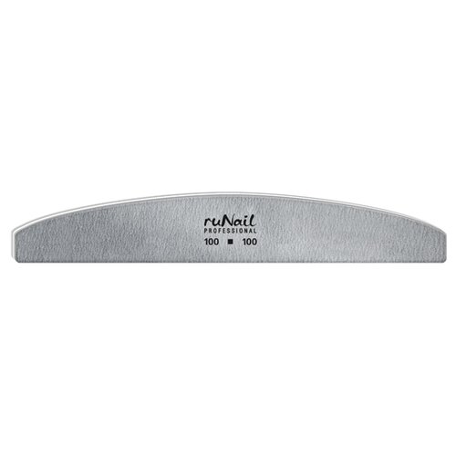фото Runail профессиональная пилка для искусственных ногтей, 100/100 грит, 10 шт., серый