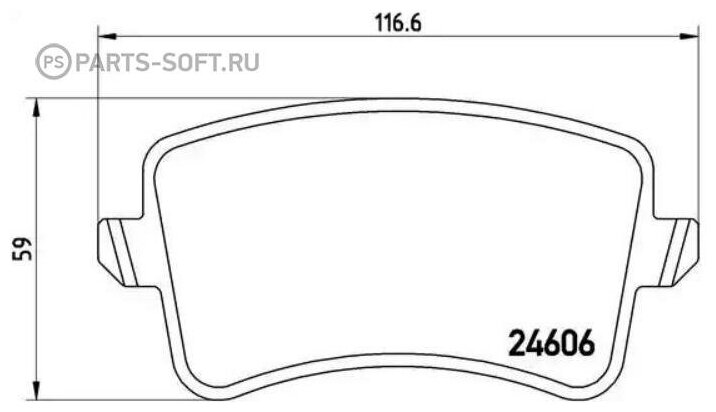 Колодки тормозные дисковые AUDI (FAW) A4L SALOON (B8) 12/07- / AUDI (FAW) Q5 CLOSED OFF-ROAD VEHICL BREMBO P85099 | цена за 1 шт