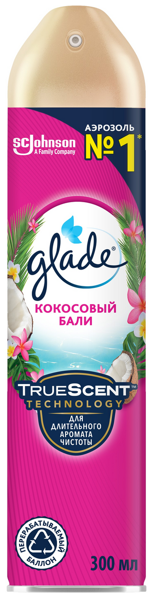 Glade освежитель воздуха Кокосовый бали, 300 мл, , 