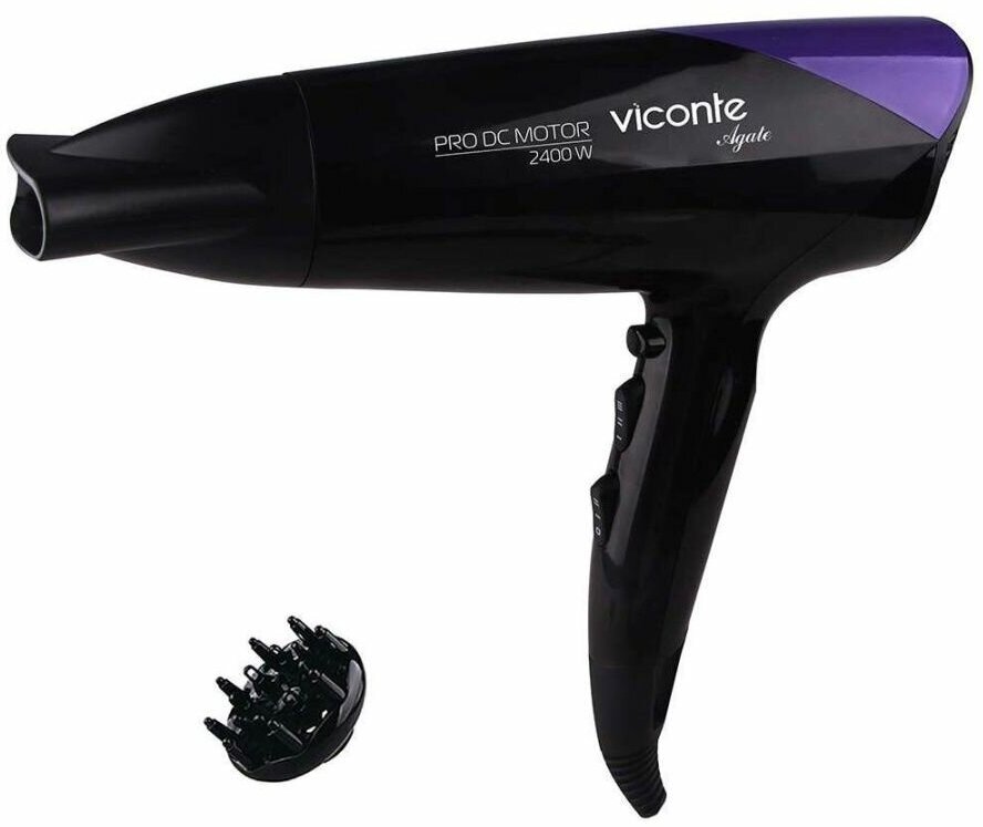 Фен Viconte VC-3725 2400Вт Фиолетовы 2 скорости 3 режима