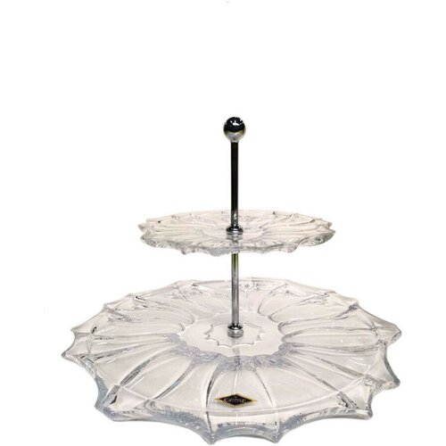 Этажерка 2-х ярусная 35 см Aurum Crystal 