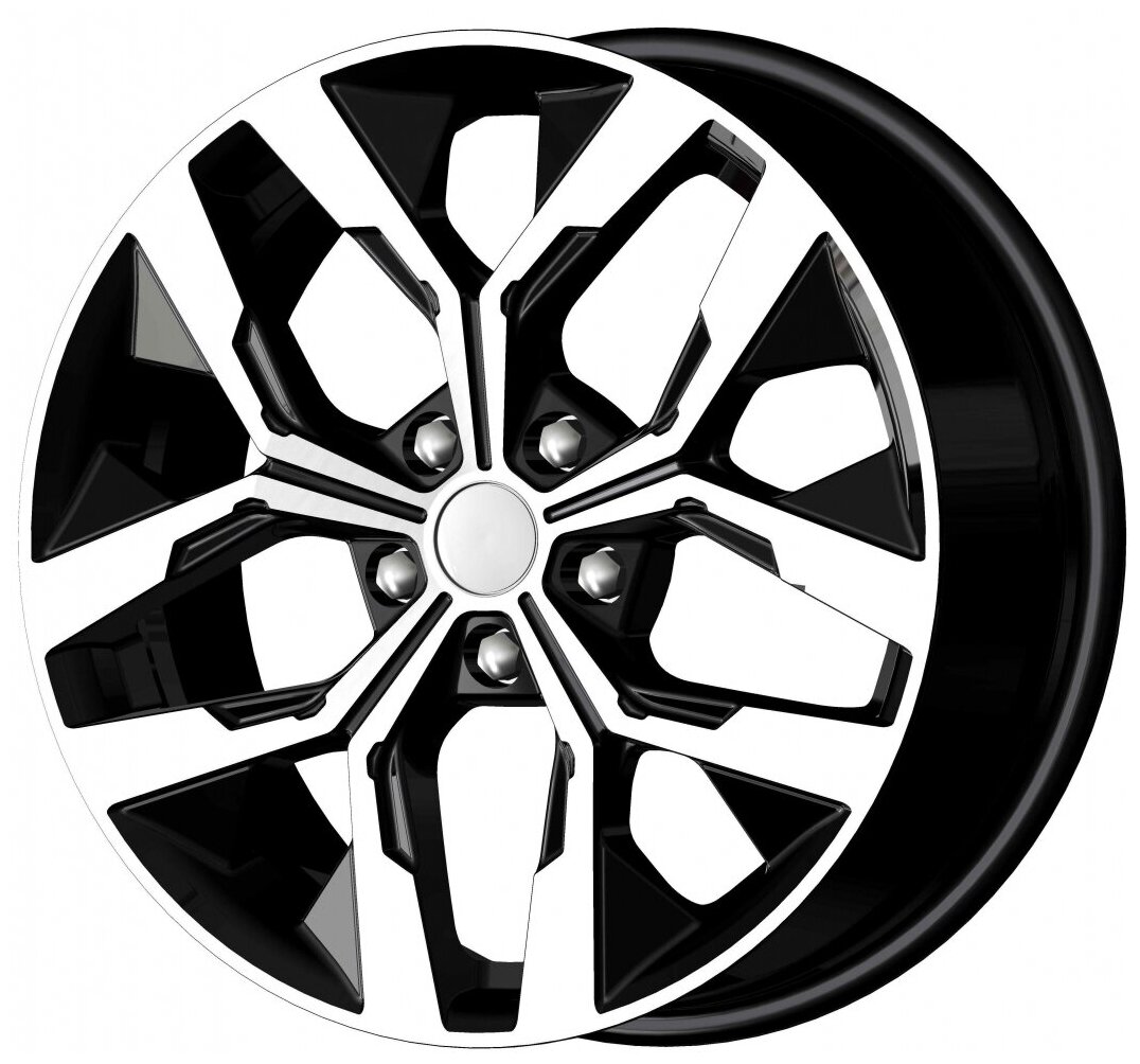 Литые колесные диски SKAD (СКАД) Ламберт 7.5x18 5x110 ET37 D65.1 Чёрный глянцевый с полированной лицевой частью (4170205)