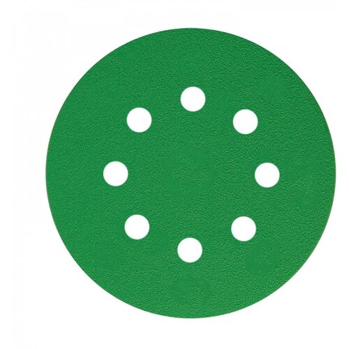 шлифовальный круг sunmight film l312t 125мм на липучке 8 отв зелёный p80 зеленый Круг шлифовальный SUNMIGHT FILM L312T