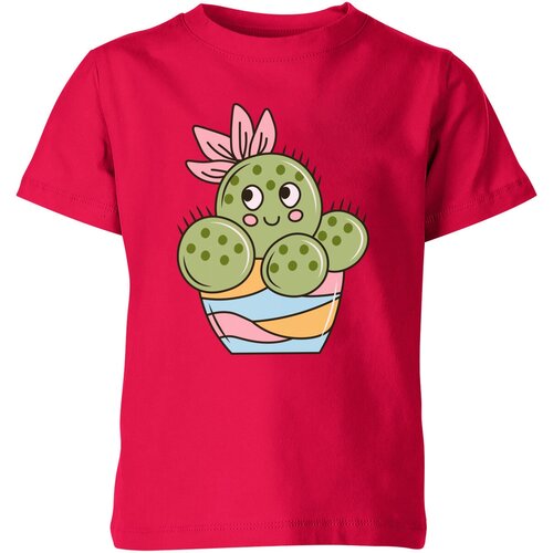 Футболка Us Basic, размер 14, розовый сумка улыбчивый кактус с цветком зеленое яблоко