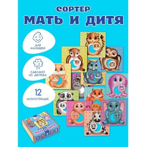 Сортер «Мать и дитя», 12 деталей