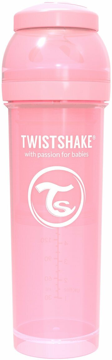 Бутылочка Twistshake для кормления антиколиковая пластик с рождения, 330 мл, цвет: синий - фото №8