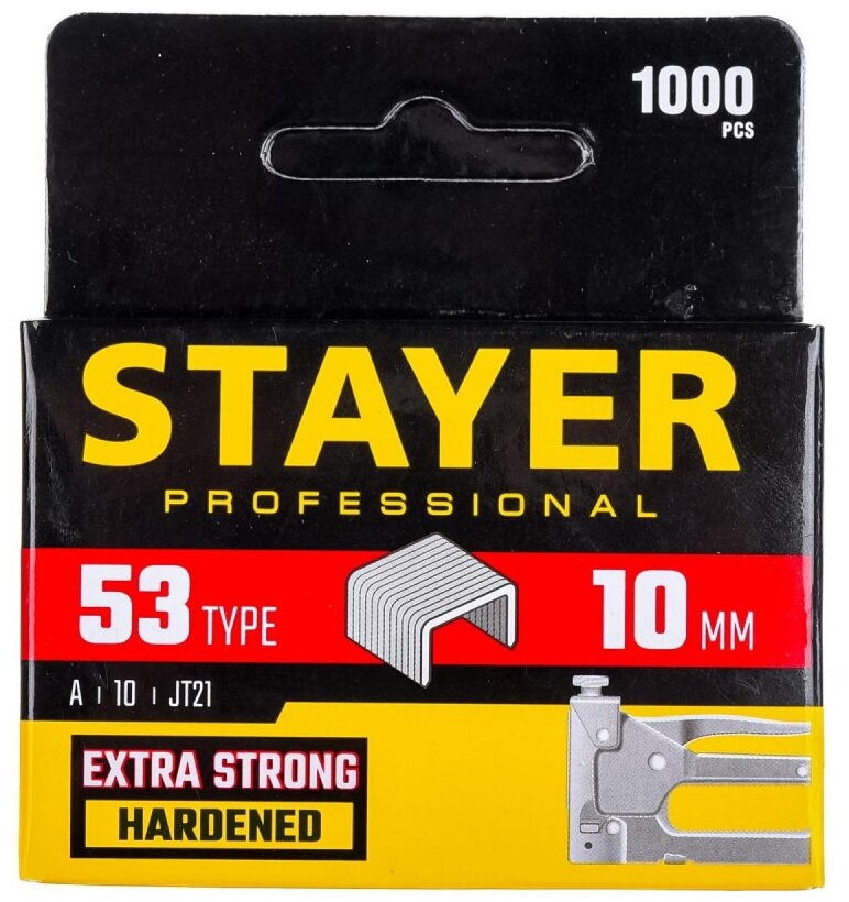 Скобы для степлера 10 мм тип 53 1000 шт STAYER 3159-10_z02 - фотография № 5