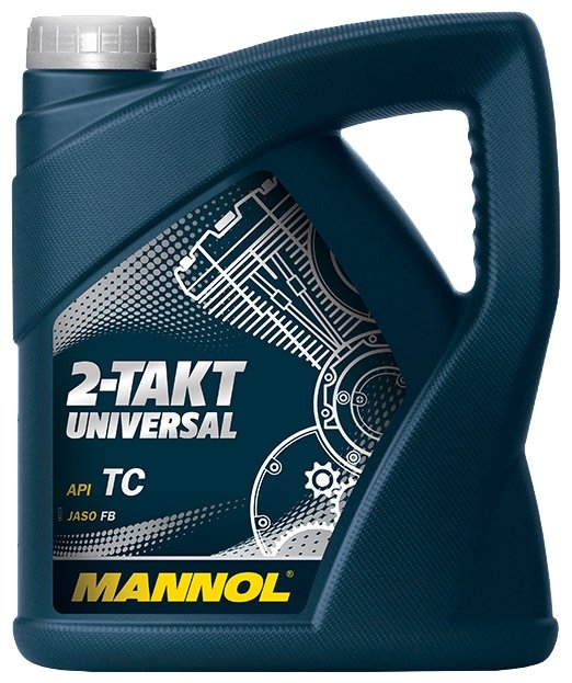 Минеральное моторное масло Mannol 2-Takt Universal, 4 л