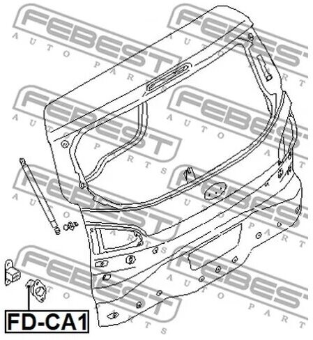 Отбойник крышки багажника, FDCA1 FEBEST FD-CA1