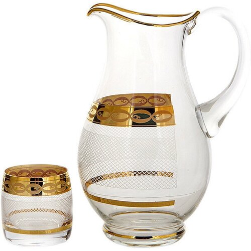 Набор для воды 5 предметов (кувшин + 4 стакана по 230 мл) UNION GLASS 