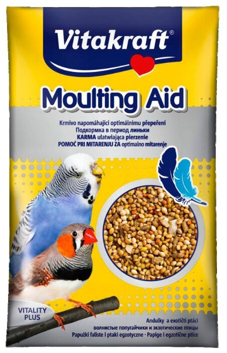Добавка в корм Vitakraft для волнистых попугаев Moulting Aid в период линьки