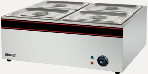 Изображение товара Мармит тепловой AIRHOT BM-4, 700x590x235 мм, 220 В, 1.5 кВт, нержавеющая сталь