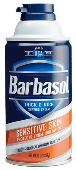Крем-пена для бритья Barbasol Sensitive Skin Shaving Cream для чувствительной кожи, 283 г - фото №1