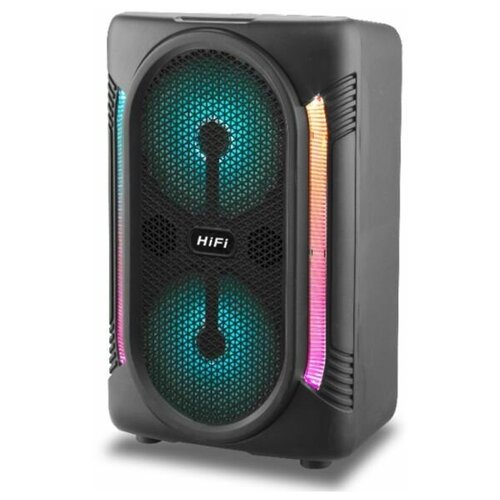 Беспроводная колонка RX-6219 со светомузыкой проводной микрофон черный 420200₽