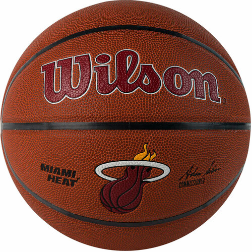 фото Мяч баскетбольный wilson nba miami heat wtb3100xbmia, размер 7