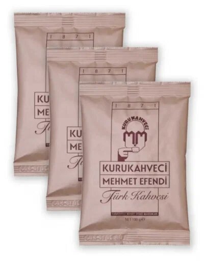 Кофе молотый Kurukahveci Mehmet Efendi, 100 г, мягкая упаковка, 3 уп.