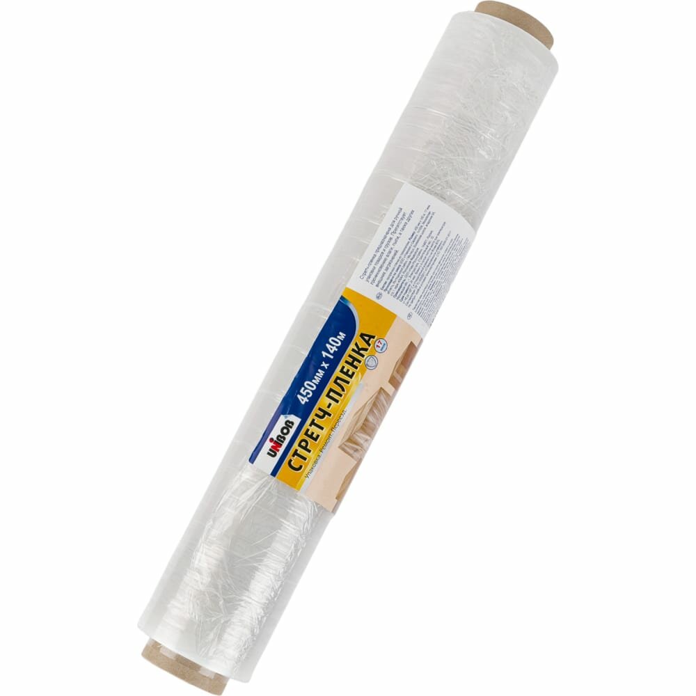 Стрейч пленка Unibob 17 мкм 450 мм x 140 м прозрачная 253007