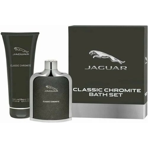 Мужской набор Jaguar Classic Chromite, 100мл туалетная вода + 200мл гель для душа