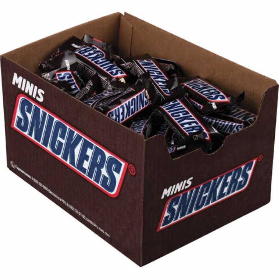 Конфеты Шоколадные 2.9 кг Minis Snickers, 1 коробка