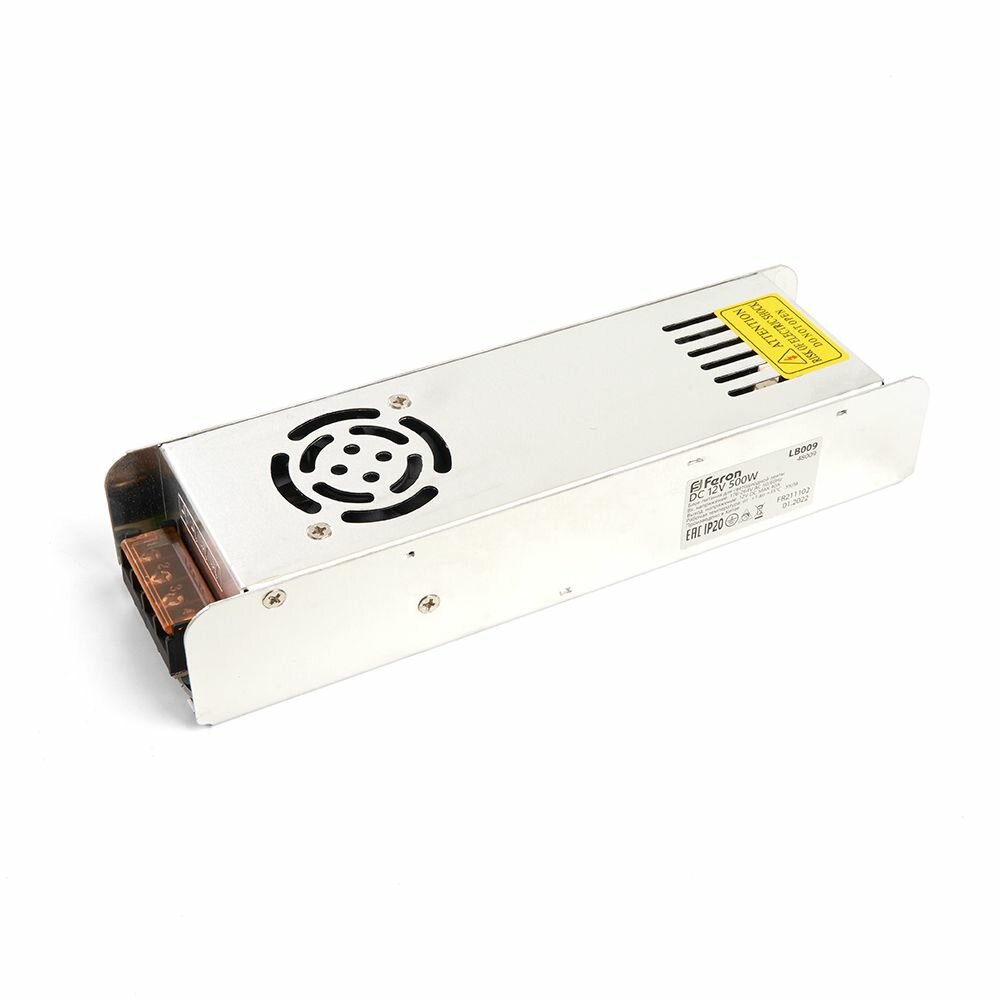 Трансформатор электронный для светодиодной ленты 500W 12V (драйвер), LB009 FERON Артикул 48009