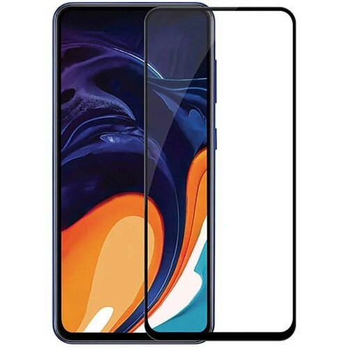 Защитное стекло 3D Tempered Glass для Samsung Galaxy A60 полный клей ( черная рамка ) черный