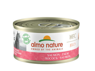 Almo Nature Консервы для Кошек с Лососем 75% мяса (HFC - Jelly - Salmon) 70 гр 4 шт