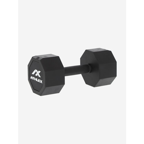 Гантель гексагональная обрезиненная Athlex 10 кг черный RUS Без размера Ориг one size 5999₽