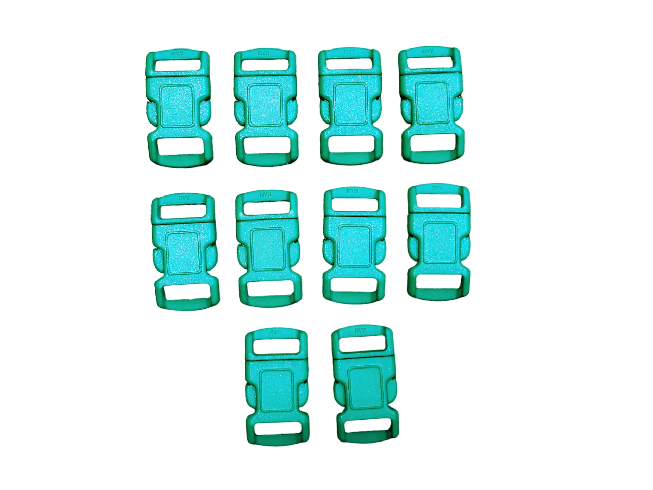 Застежка Фастекс LettBrin, зеленый, 3/8, (11 мм), 10 штук.