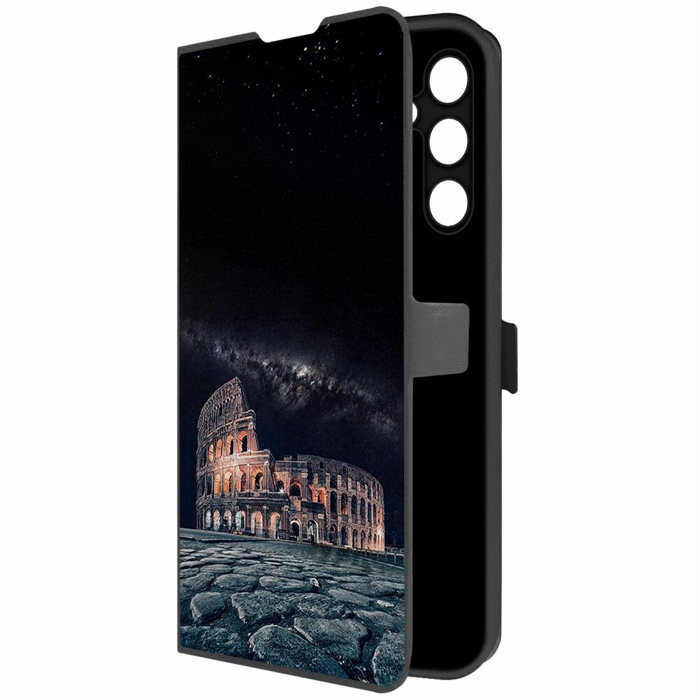 Чехол-книжка Krutoff Eco Book для Samsung Galaxy A25 5G (A256) Италия, Колизей (черный)